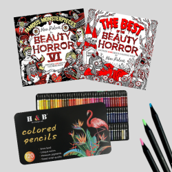 Horror Malebogspakke - Blyantspakke