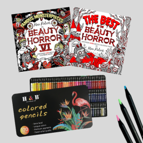 Horror Malebogspakke - Blyantspakke