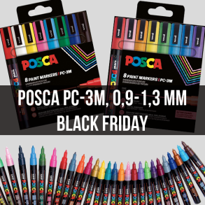 Posca PC-3M, 0,9 - 1,3 mm - Black Friday