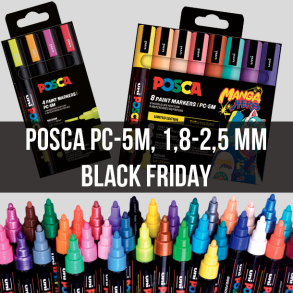 Posca PC-5M, 1,8 - 2,5 mm - Black Friday