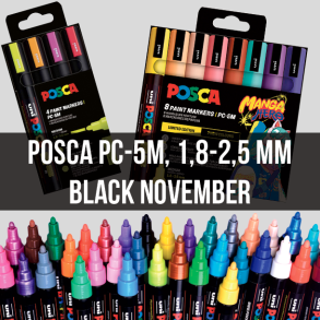 Posca PC-5M, 1,8 - 2,5 mm - Black November