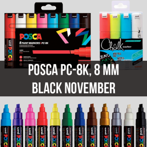 Posca PC-8K, 8 mm - Black November