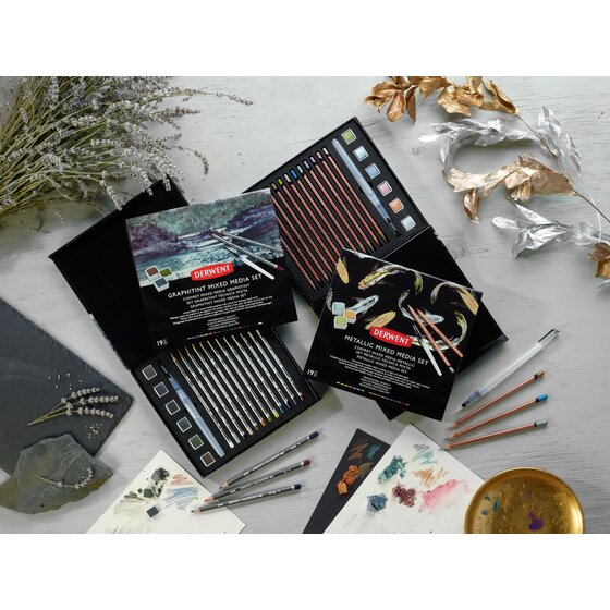 Derwent Graphitint Mixed Media sæt Akvarelblyanter Galleri Roholt