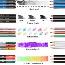 H&B Tegnest i Etui - 72-Dele