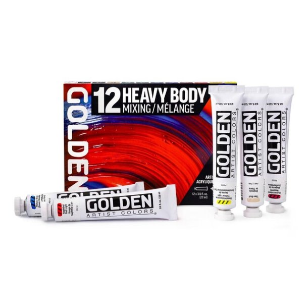 GOLDEN Heavy Body Akrylmaling Mixing S�t - 12x22ml.