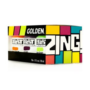 GOLDEN SoFlat Zing S�t, Mat Akrylmaling - 6x59ml.