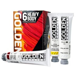 GOLDEN Heavy Body Akrylmaling Essentials S�t - 6x59ml.