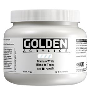 GOLDEN Heavy Body Akrylmaling, Titanium White 946ml.