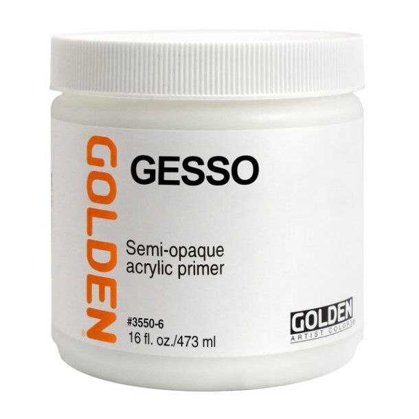 GOLDEN Medium, Hvid Gesso 473ml.