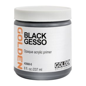 GOLDEN Medium, Sort Gesso 237ml.
