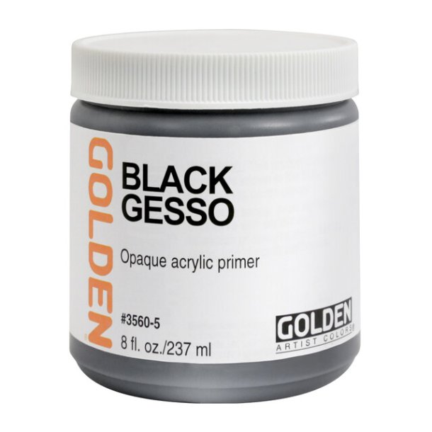 GOLDEN Medium, Sort Gesso 237ml.
