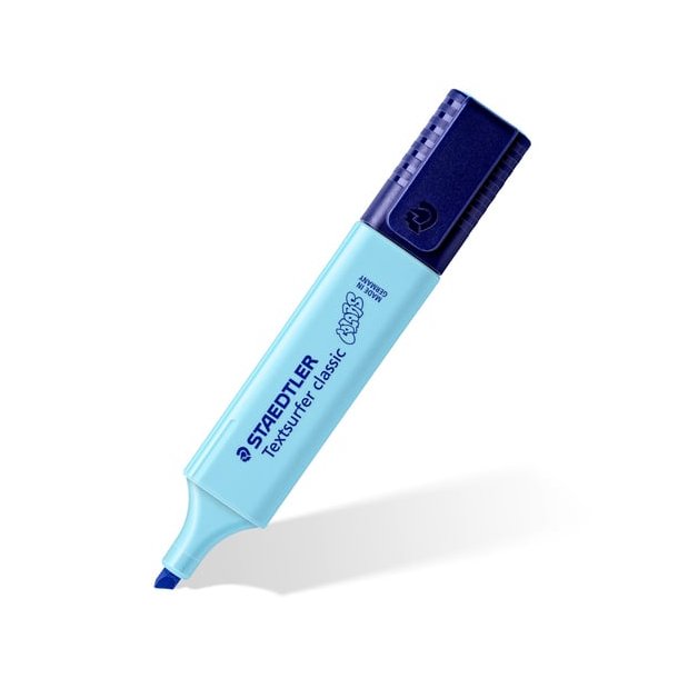 Staedtler overstregningstusch 4 stk Mejselspids Sort, Bl�, Turkis, Violet