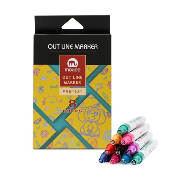 Mobee - Magic Outline Markers 8-Pak