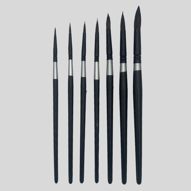 Runde pensler med Egernhr