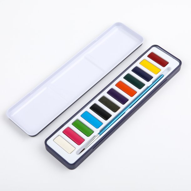 Mobee Akvarelst i Metaletui - 12-Pak