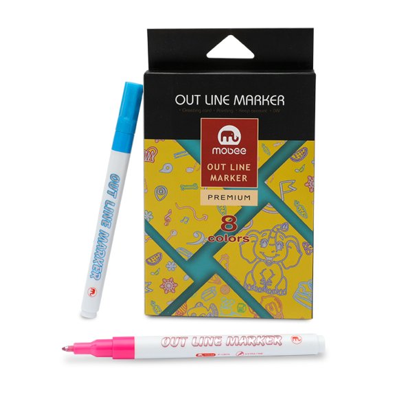 Mobee - Magic Outline Markers 8-Pak