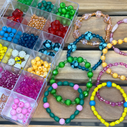 Glasperlest - Flerfarvemix