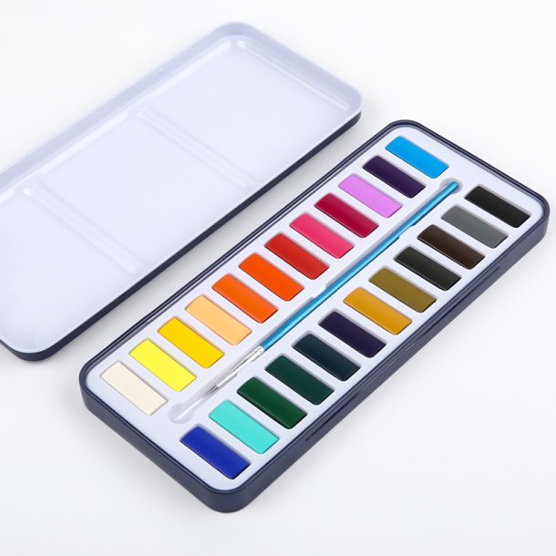 Mobee Akvarelst i Metaletui - 24-Pak