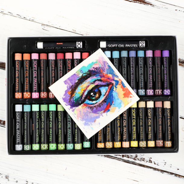 Mobee Blde Oliepasteller, Pastelfarver - 36+2-Pak 