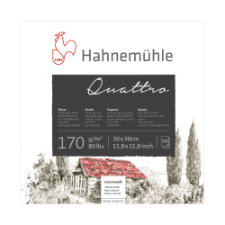 Hahnem&uuml;hle "Quattro" Skitseblok 30x30 cm
