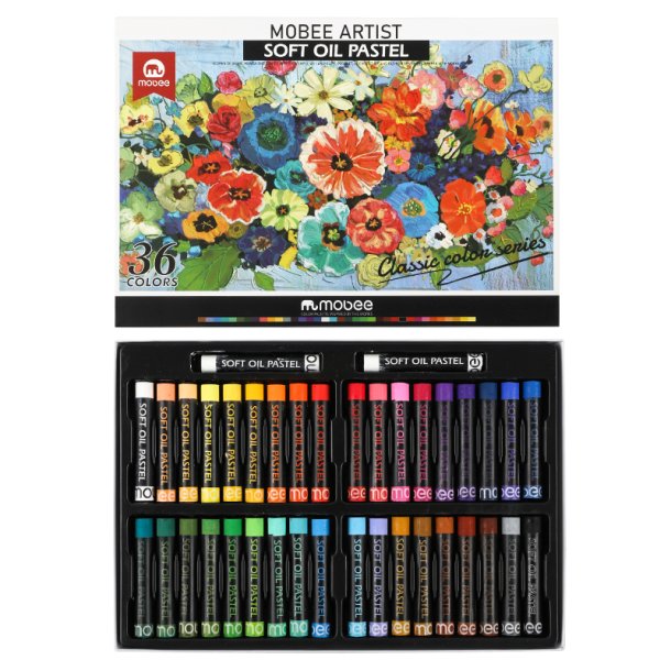 Mobee Blde Oliepasteller, Klassiske Farver - 36+2-Pak