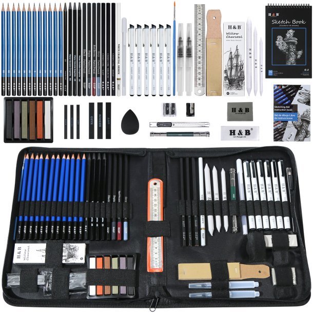H&B Tegnes�t i Etui - 70-Dele