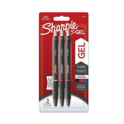 Sharpie S-Gel 3-Pak - Sort, Bl, Rd