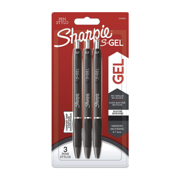 Sharpie S-Gel 3-Pak - Sort