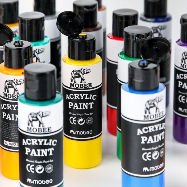 Mobee Akrylmalingst 60 ml. - 20-Pak