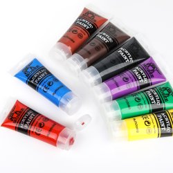 Mobee Akrylmalingst 75 ml. Klassiske Farver - 8-Pak