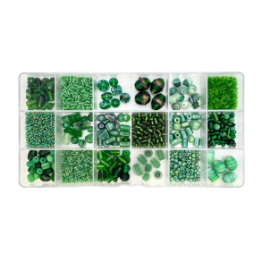 Glasperlest - Smaragdgrn