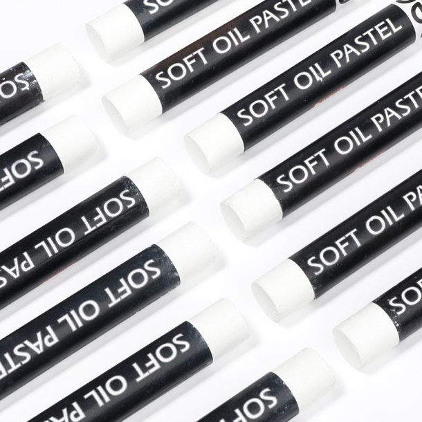 Mobee Hvide Oliepasteller - 12-pak