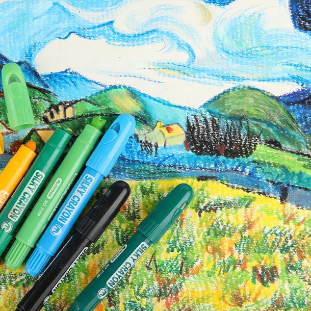 Mobee Silky Crayons - 24-Pak