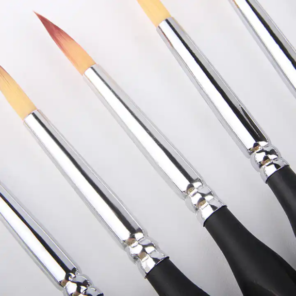 Penselst m. komfortgreb 9-Pak - Rund