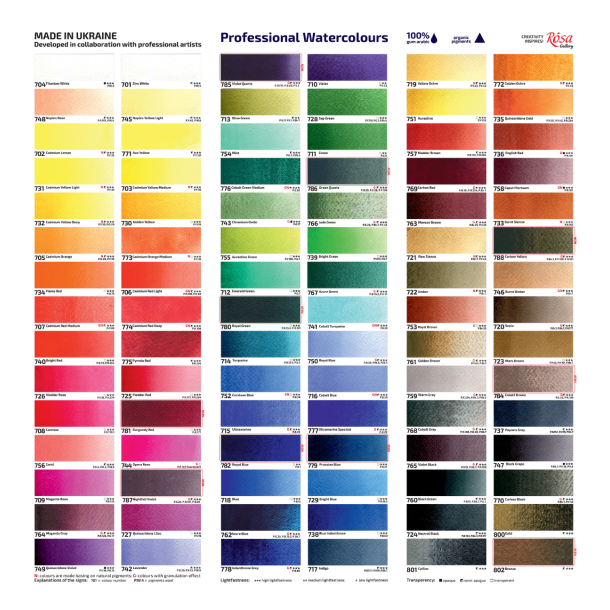 Rosa Ukraine Lse Akvarelbrikker