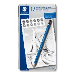 Staedtler Mars Lumograph Grafitblyanter 2H-8B 12-Pak