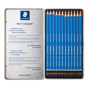 Staedtler Mars Lumograph Grafitblyanter 2H-8B 12-Pak