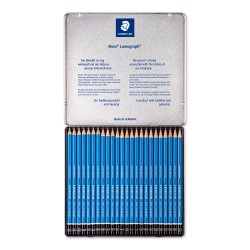 Staedtler Mars Lumograph Grafitblyanter 10H-12B 24-Pak
