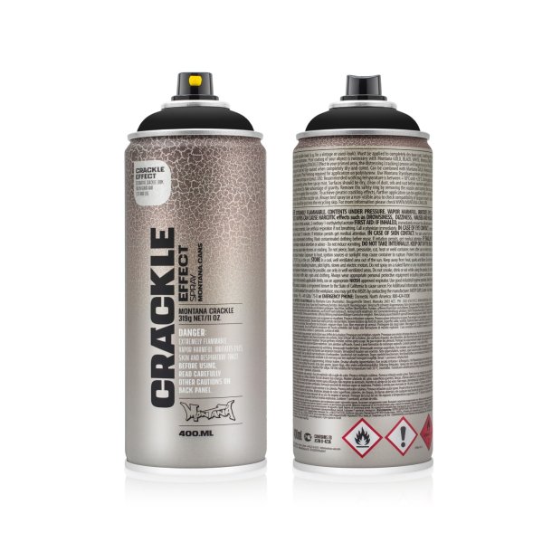 Montana Crackle Effekt Spraymaling - Traffic Black, 400ml.