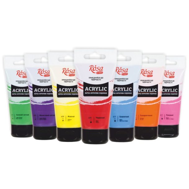 Rosa Akrylmaling 75ml.