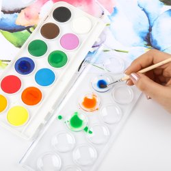 Mobee Akvarelst i Plastikske - 12-Pak