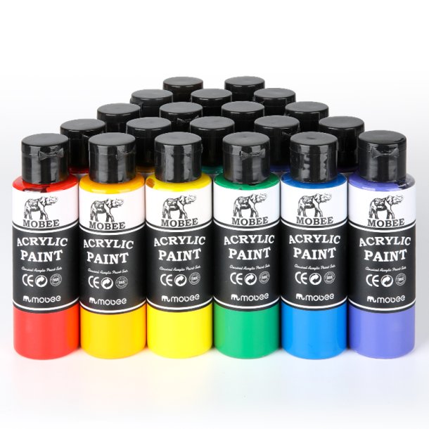 Mobee Akrylmalingst 60 ml. - 20-Pak