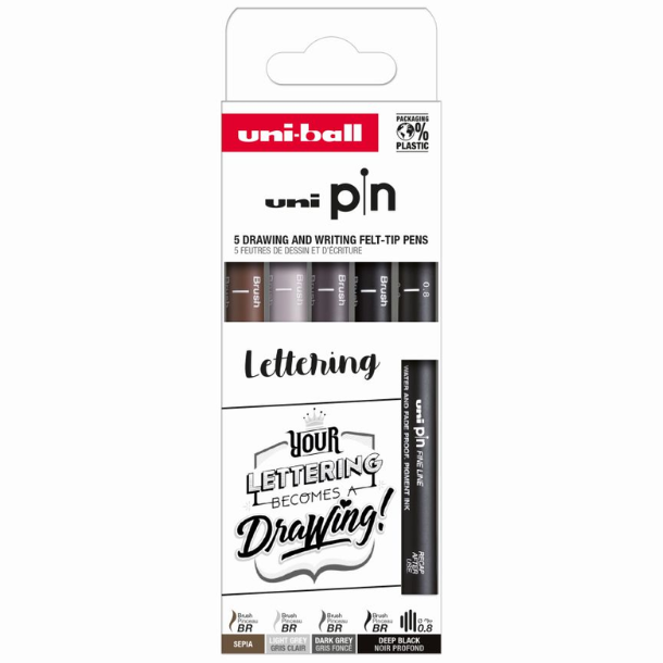 Uni pin st - Lettering