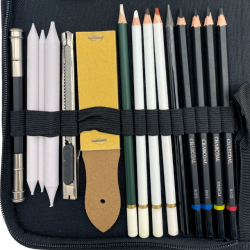 Skitse- &amp; Tegnemappe med 43 Dele