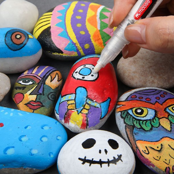 Mobee - Dobbeltendede Akryltuscher 20-Pak