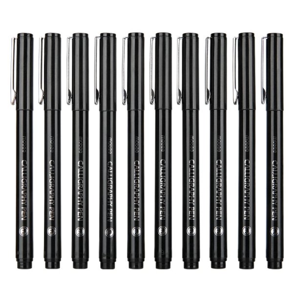 Mobee - Sorte Kalligrafipenne 10-Pak