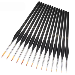 Penselst m. komfortgreb 9-Pak - Rund