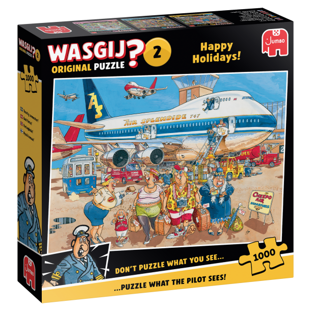 Genoptrykt Puslespil "Wasgij Original 2 Happy Holidays!" 1000 Brikker
