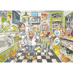 Genoptrykt Puslespil "Wasgij Original 20 Fishy Business!" 1000 Brikker