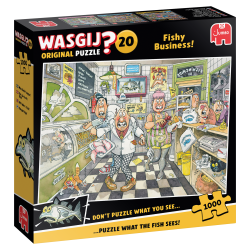 Genoptrykt Puslespil "Wasgij Original 20 Fishy Business!" 1000 Brikker
